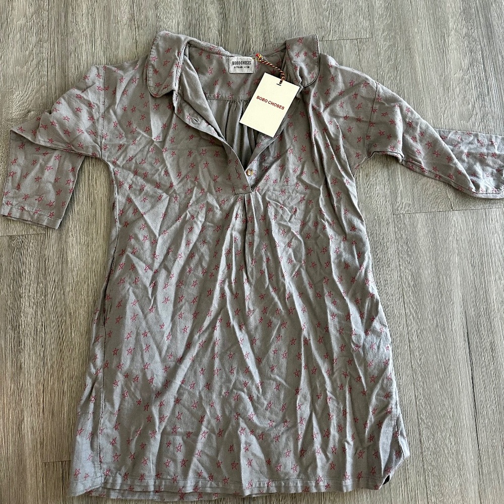 Bobo Choses AW19 All Over Star Dress, Kids size 6-7 years